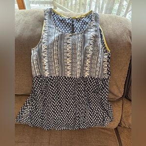 Mystree Boho  Camisole Tank Top  Sleeveless Blue  Size Med